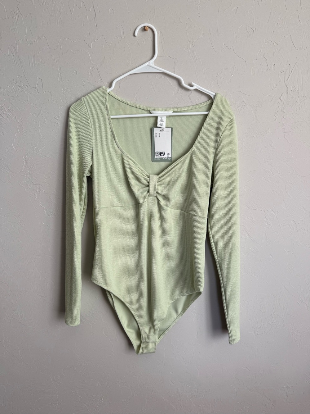 NWT Ribbed Long Sleeve Mint green Bodysuit